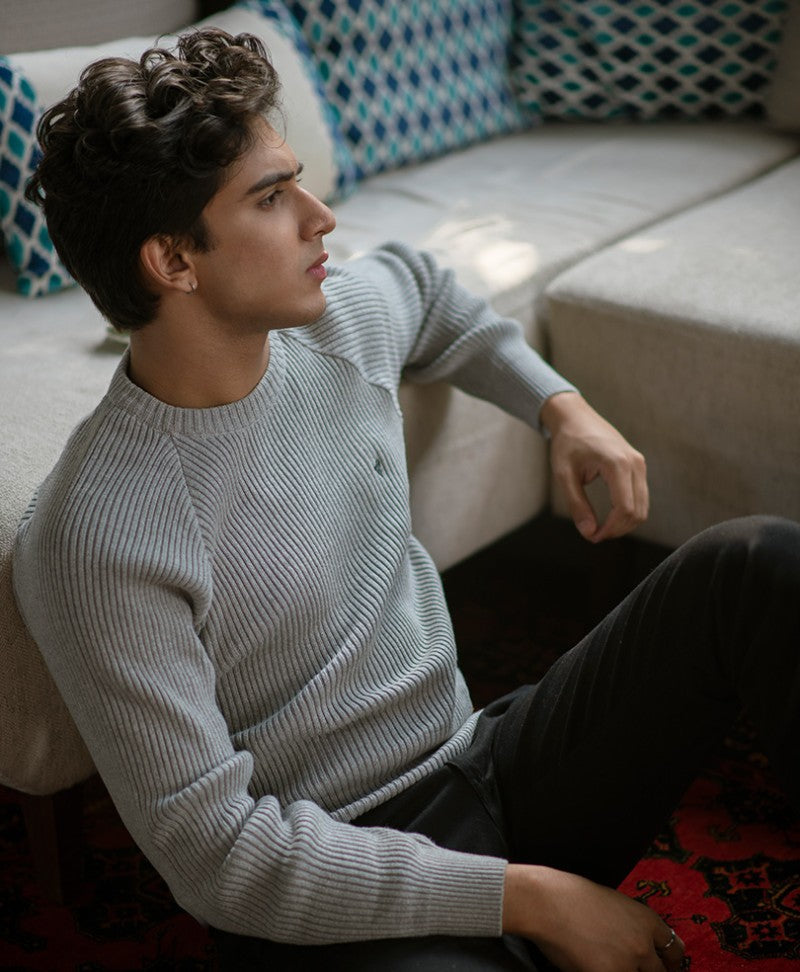 Grey Raglan Sweater Evo Zone