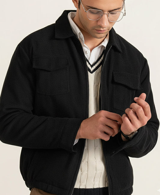 Black Corduroy Heritage Jacket Evo Zone