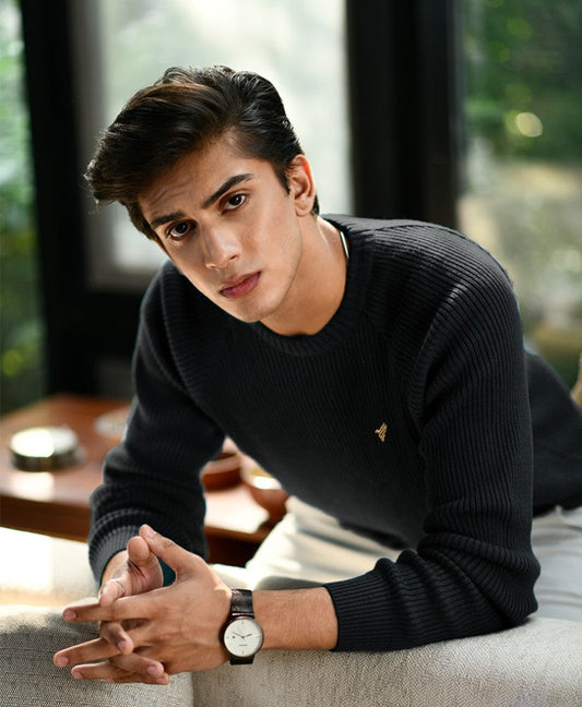 Evo Zone Black Raglan Sweater