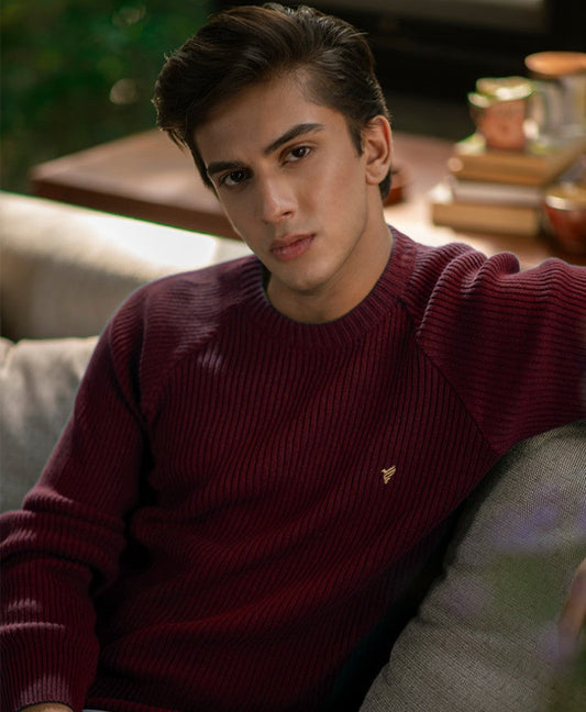 Evo Zone Maroon Raglan Sweater