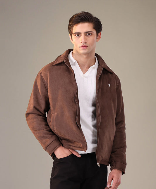 DK Brown Suede Flight Jacket Evo Zone