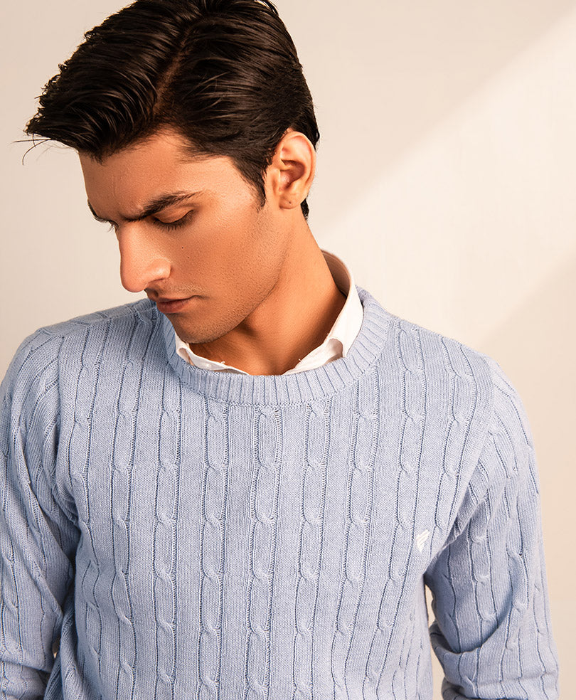 Sky Evo Zone Cable Knit Sweater