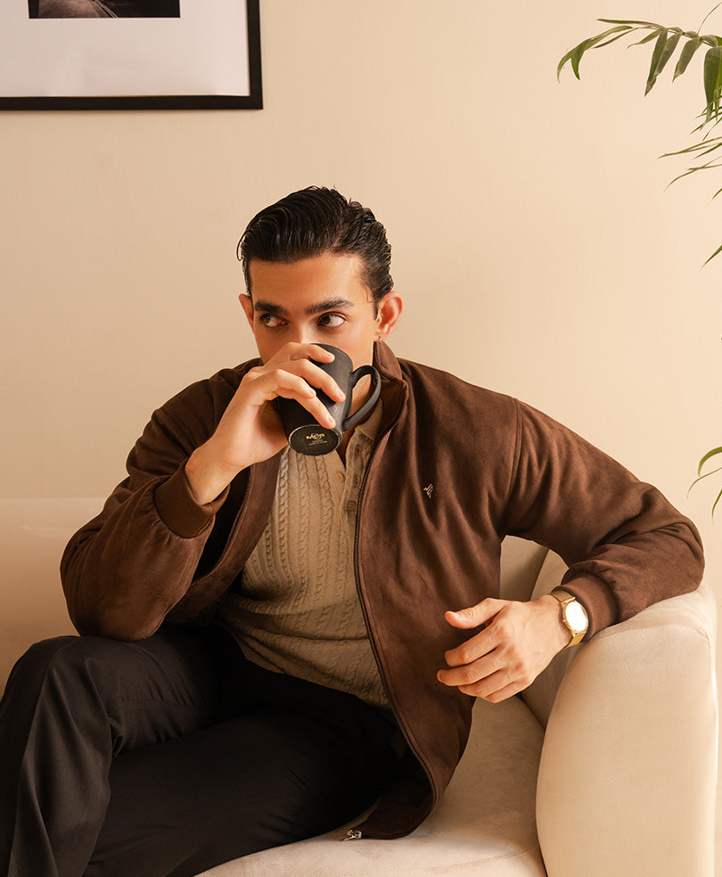 Evo Zone Suede DK Brown Jacket