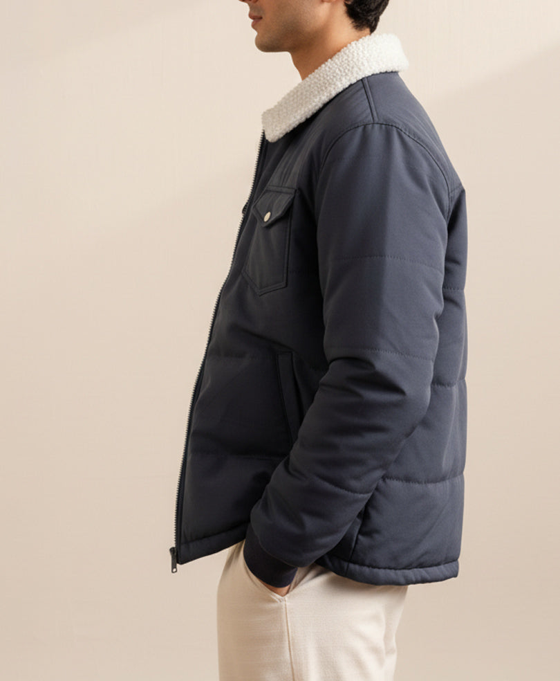 Navy Cloudline Quilted Jacket Evo Zone