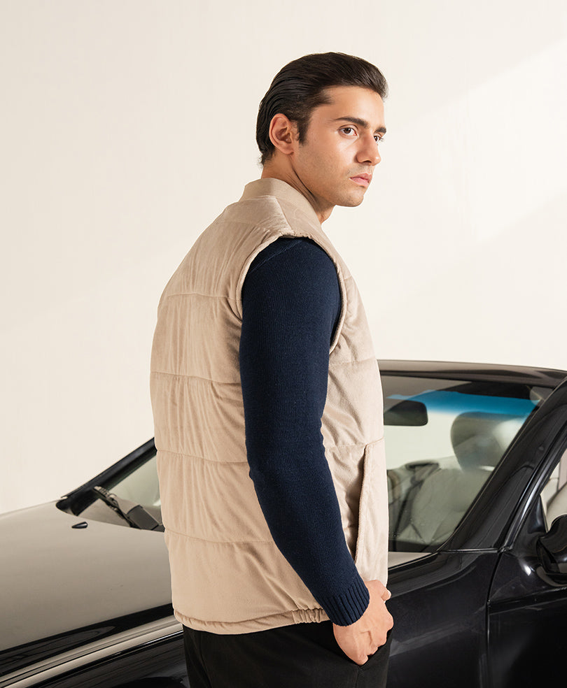 Skin Suede Sleeveless Jacket Evo Zone