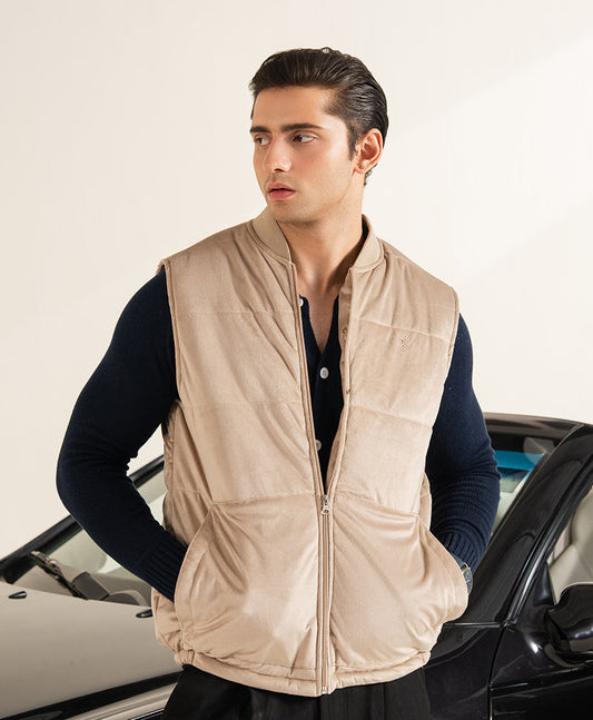 Skin Suede Sleeveless Jacket Evo Zone