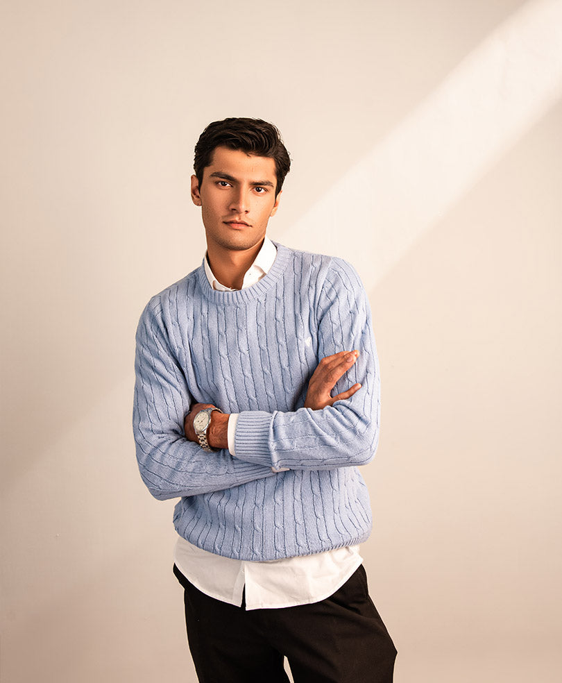 Sky Evo Zone Cable Knit Sweater