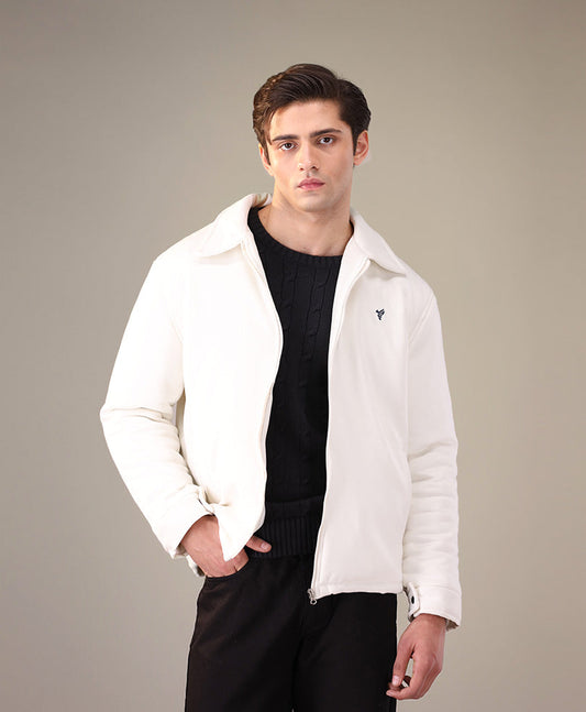 Cream Suede Flight Jacket Evo Zone