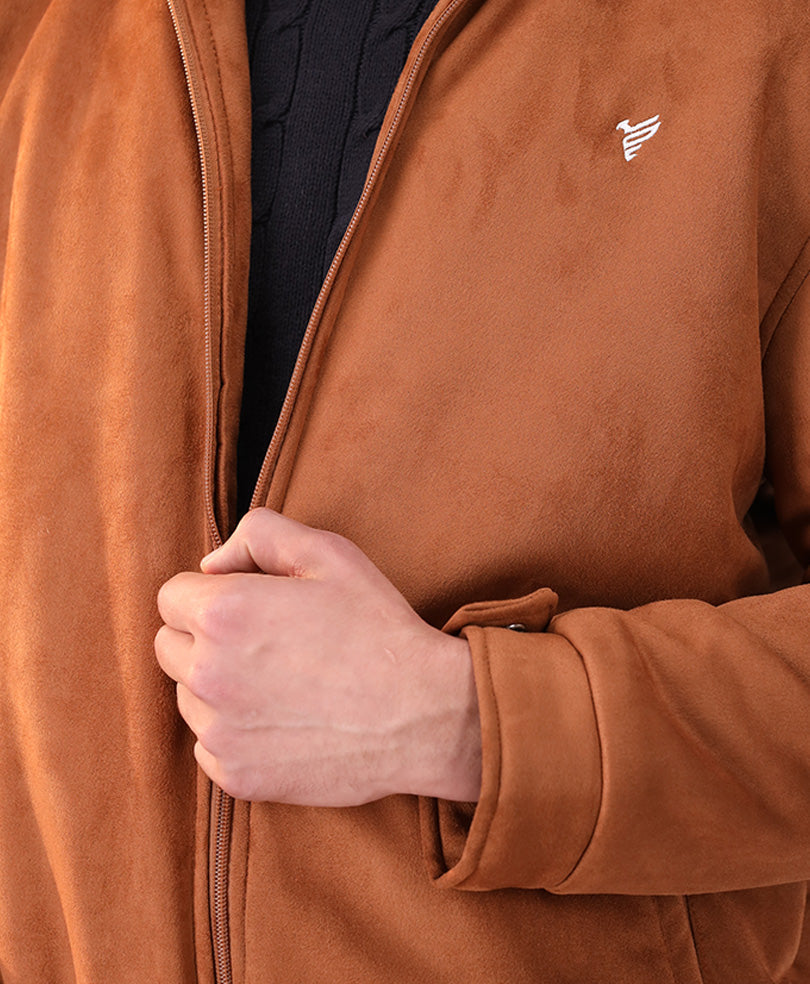 Camel Evo Zone Suede Flight Jacket