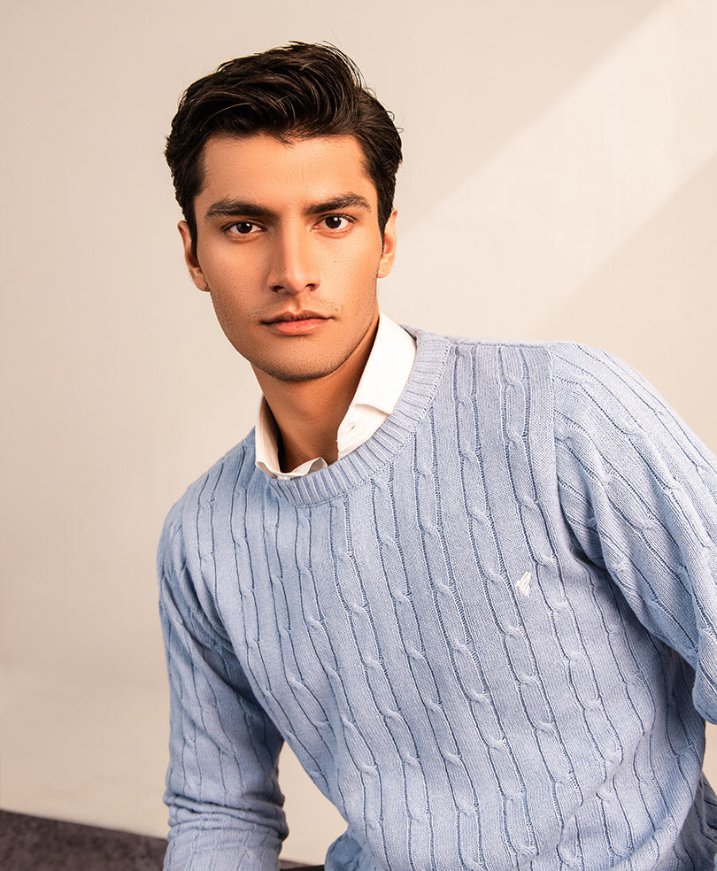 Sky Evo Zone Cable Knit Sweater