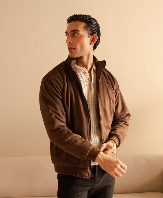 Evo Zone Suede DK Brown Jacket
