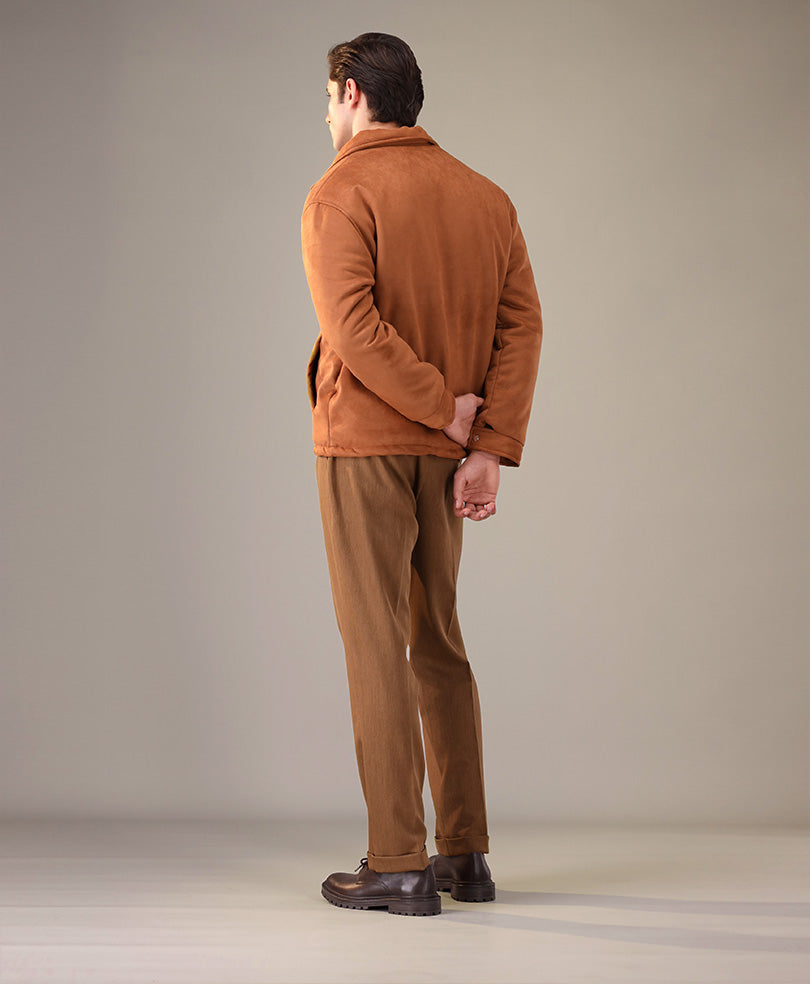 Camel Evo Zone Suede Flight Jacket