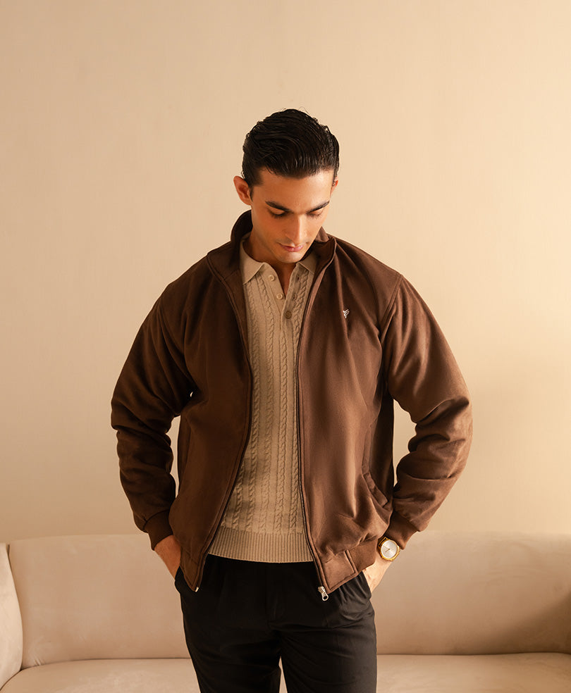 Evo Zone Suede DK Brown Jacket