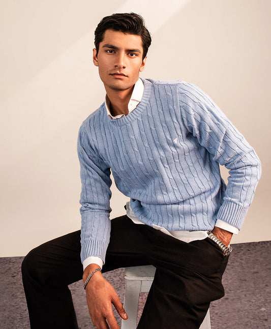 Sky Evo Zone Cable Knit Sweater