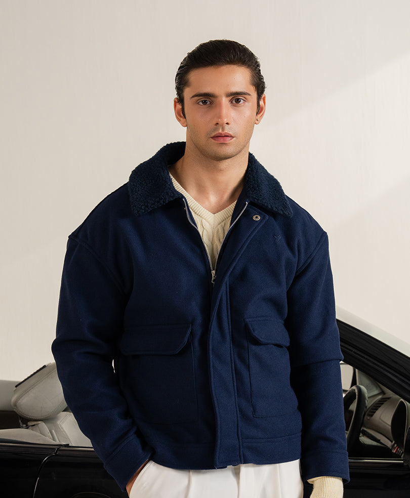 Navy Evo Zone Aviator Jacket