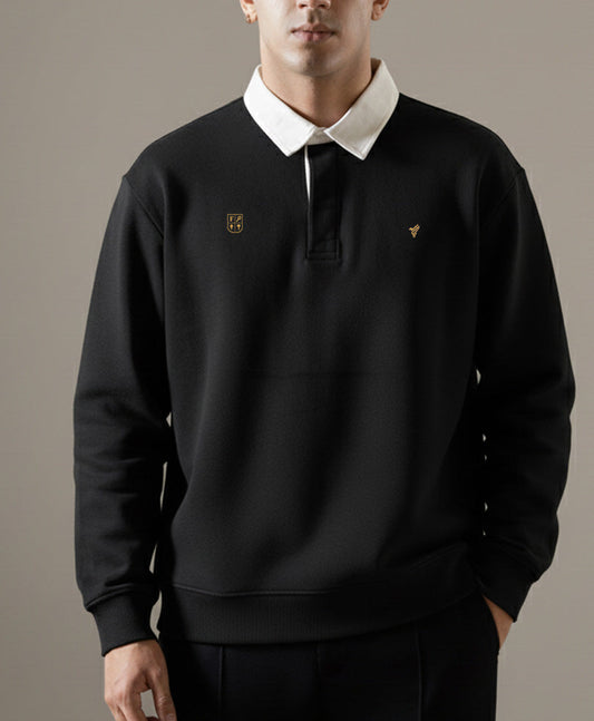 Evo Zone Black Rugby Sweatshirt