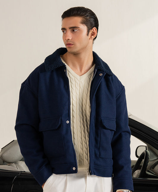 Navy Evo Zone Aviator Jacket