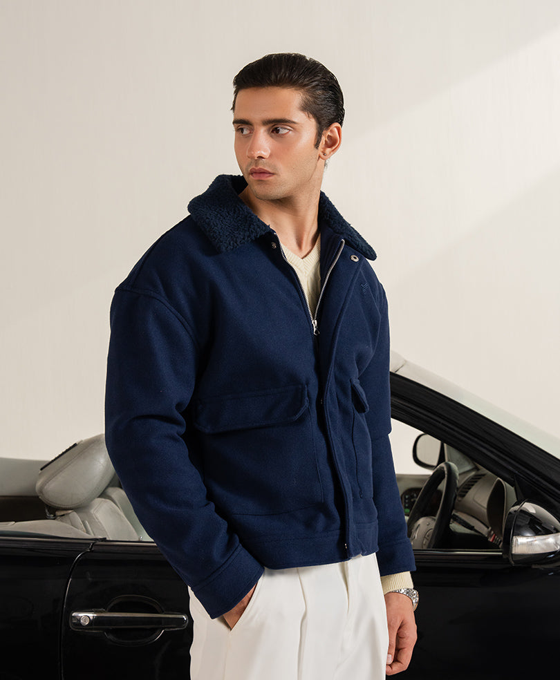 Navy Evo Zone Aviator Jacket