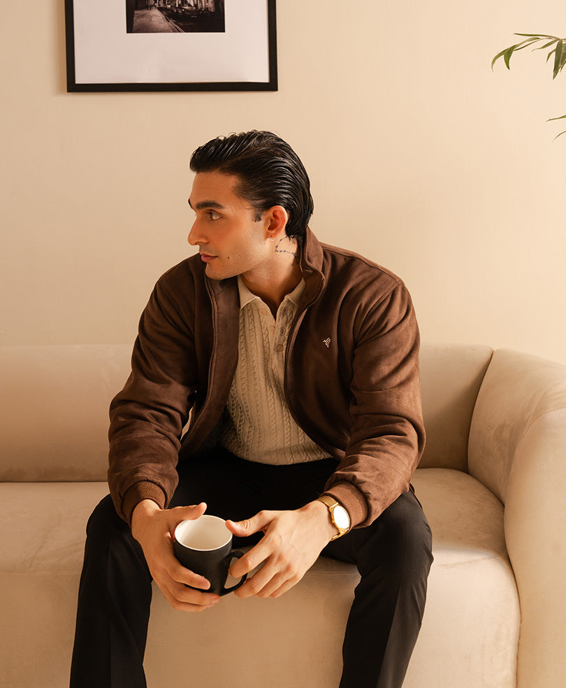 Evo Zone Suede DK Brown Jacket