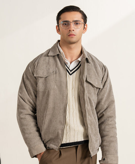 Beige Corduroy Heritage Jacket Evo Zone