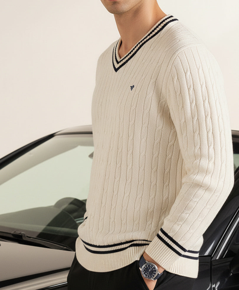 Classic Evo Zone Cable Knit Sweater