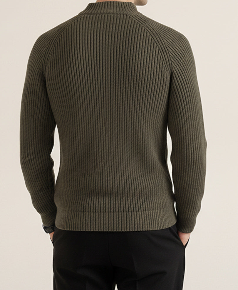 DK Evo Zone Olive Mock Neck Sweater