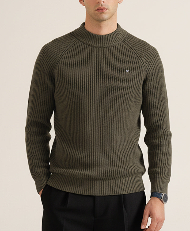 DK Evo Zone Olive Mock Neck Sweater