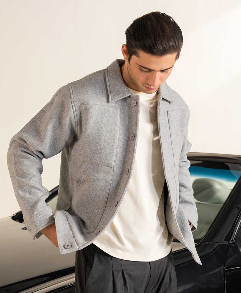 Heather Grey Belmont Jacket Evo Zone